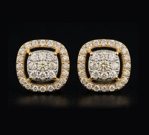 14KT Gold Floral Mandella Diamond Earrings | IGI Certified Cluster, Gross Wt: 4.38, Net Wt: 4.058, Diamond. Wt 1.61 14KT Gold Floral Mandella Diamond Earrings | IGI Certified Cluster, Gross Wt: 4.38, Net Wt: 4.058, Diamond. Wt 1.61