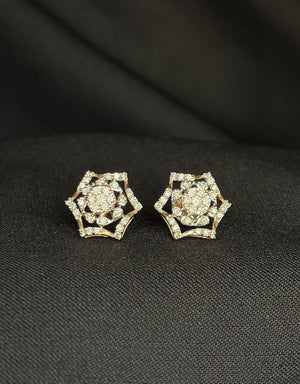 14KT Gold Hexagon Star Diamond Earrings | IGI Certified Jewelry, Gross Wt: 3.8, Net Wt: 3.636, Diamond. Wt 0.82 14KT Gold Hexagon Star Diamond Earrings | IGI Certified Jewelry, Gross Wt: 3.8, Net Wt: 3.636, Diamond. Wt 0.82
