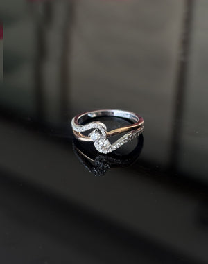 14K Gold Diamond Bypass Ring with IGI Certified 0.34 ct Diamonds, 2.712g Net Gold 14K Gold Diamond Bypass Ring with IGI Certified 0.34 ct Diamonds, 2.712g Net Gold