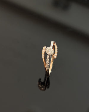 14K Gold Diamond Bypass Ring with IGI Certified 0.21 ct Diamonds, 1.808g Net Gold 14K Gold Diamond Bypass Ring with IGI Certified 0.21 ct Diamonds, 1.808g Net Gold
