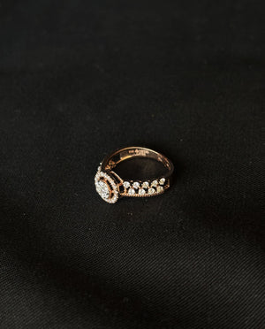 14K Gold Diamond Halo Cluster Ring with IGI Certified 0.61 ct Diamonds, 2.708g Net Gold 14K Gold Diamond Halo Cluster Ring with IGI Certified 0.61 ct Diamonds, 2.708g Net Gold