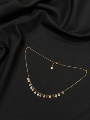 18K Gold Minimal Dangling Disk Necklace - Delicate & Modern 18K Gold Minimal Dangling Disk Necklace - Delicate & Modern