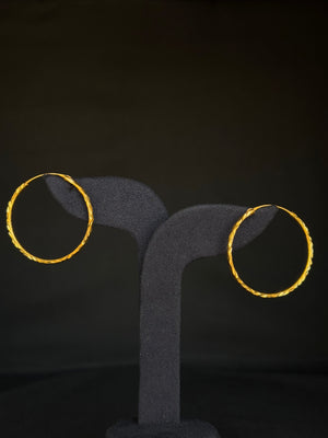 Classic 22K Gold Hoop Earrings - Understated Elegance Classic 22K Gold Hoop Earrings - Understated Elegance