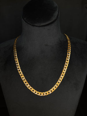 22K Gold Diamond-Cut Cuban Link Chain Necklace - Bold & Luxurious 22K Gold Diamond-Cut Cuban Link Chain Necklace - Bold & Luxurious