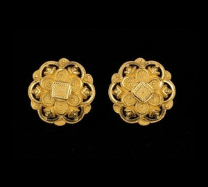 22K Yellow Gold Filigree Sphere Drop Earrings | Beaded Traditional Dangles 22K Yellow Gold Filigree Sphere Drop Earrings | Beaded Traditional Dangles