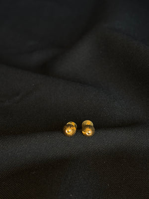 22K Gold Accent Ball Stud Earrings - Elegant Everyday Sparkle 22K Gold Accent Ball Stud Earrings - Elegant Everyday Sparkle