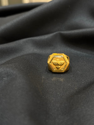 22K Gold Men's Signet Ring with Intricate Emblem Design - Traditional & Bold 22K Gold Men's Signet Ring with Intricate Emblem Design - Traditional & Bold