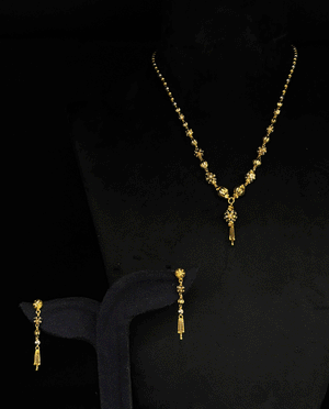 22K Gold Mangalsutra Necklace and Earrings Set 22K Gold Mangalsutra Necklace and Earrings Set