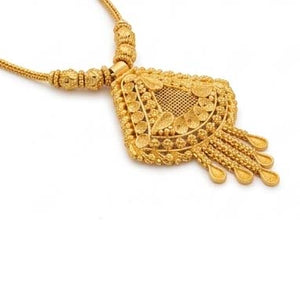 Modern 22K Gold Geometric Pendant & Earrings Set Modern 22K Gold Geometric Pendant & Earrings Set