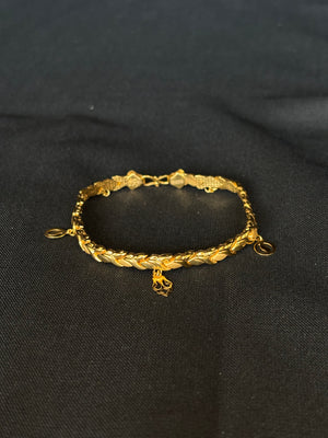 22K Gold Bracelet with Delicate Charms 22K Gold Bracelet with Delicate Charms