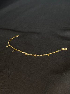 22K Gold Chain Bracelet with Dangling Charms 22K Gold Chain Bracelet with Dangling Charms