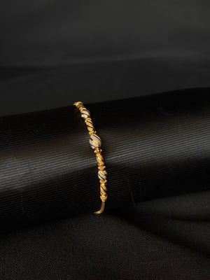 22K Gold Bracelet with Unique Textured Accents 22K Gold Bracelet with Unique Textured Accents