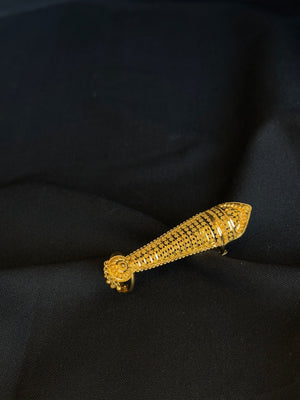 22K Gold Ladies Finger Ring with Intricate Textured Design - Elegant & Unique 22K Gold Ladies Finger Ring with Intricate Textured Design - Elegant & Unique