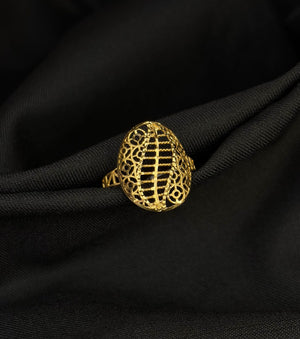 Modern WoGents 22K Gold Wave Ring | Abstract Textured Statement Piece Modern WoGents 22K Gold Wave Ring | Abstract Textured Statement Piece