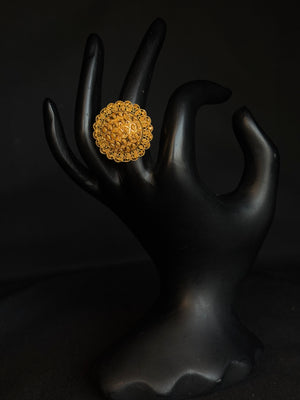 22K Gold Dome Ladies Ring with Intricate Detailing. 22K Gold Dome Ladies Ring with Intricate Detailing.