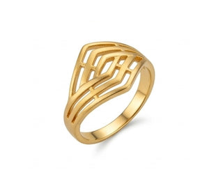 Gents 22K Gold Textured Rectangular Ring | Sleek Minimalist Signet Gents 22K Gold Textured Rectangular Ring | Sleek Minimalist Signet
