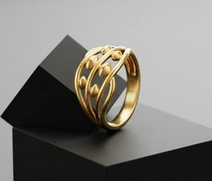 WoGents 22K Gold Lattice Shield Ring | Ornate Rectangular Signet WoGents 22K Gold Lattice Shield Ring | Ornate Rectangular Signet