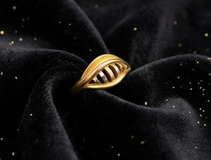 WoGents 22K Gold Diamond-Etched Ring | Modern Textured Statement WoGents 22K Gold Diamond-Etched Ring | Modern Textured Statement