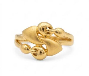 Gents 22K Gold Woven Pattern Ring | Modern Textured Signet Band Gents 22K Gold Woven Pattern Ring | Modern Textured Signet Band