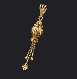 22KT Yellow Gold Lord Krishna Pendant | Divine Flute Krishna Jewelry 22PD36 22KT Yellow Gold Lord Krishna Pendant | Divine Flute Krishna Jewelry 22PD36