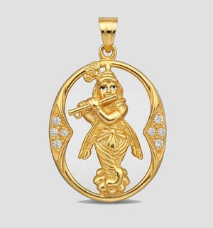 22KT Yellow Gold Lord Swaminarayan Pendant | Spiritual Gold Locket 22KT Yellow Gold Lord Swaminarayan Pendant | Spiritual Gold Locket
