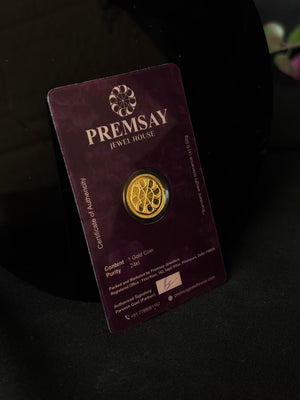 Premsay Jewel House 24K (995) Pure Gold Coin - 2 Grams Premsay Jewel House 24K (995) Pure Gold Coin - 2 Grams