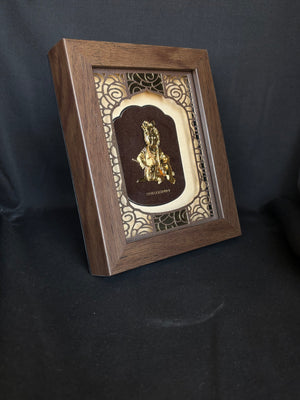 Elegant Gold-Plated Baby Krishna Frame - Divine Home Decor & Gift Elegant Gold-Plated Baby Krishna Frame - Divine Home Decor & Gift