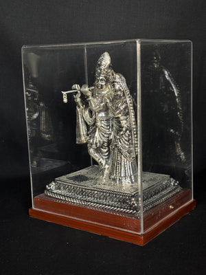 999 Pure Silver Foil Radha Krishna Idol 999 Pure Silver Foil Radha Krishna Idol