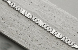 Modern Link Sterling Silver Men’s Executive Bracelet Modern Link Sterling Silver Men’s Executive Bracelet