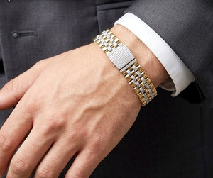 Jubilee Executive Dual-Tone Sterling Silver Bracelet Jubilee Executive Dual-Tone Sterling Silver Bracelet