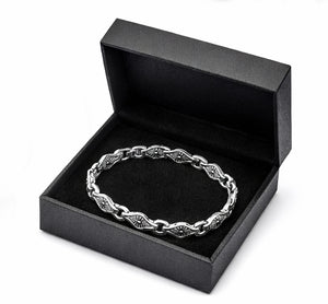 Vintage Filigree Sterling Silver Gents Link Bracelet Vintage Filigree Sterling Silver Gents Link Bracelet