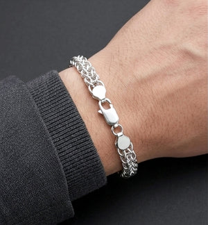 Imperial Byzantine Sterling Silver Gents Link Bracelet Imperial Byzantine Sterling Silver Gents Link Bracelet