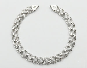 Textured Infinity Link Sterling Silver Gents Bracelet Textured Infinity Link Sterling Silver Gents Bracelet