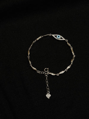 92.5 Sterling Silver Evil Eye Bracelet - Protection & Style 92.5 Sterling Silver Evil Eye Bracelet - Protection & Style
