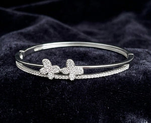 Celestial Butterfly Sterling Silver Ladies Kada Bracelet Celestial Butterfly Sterling Silver Ladies Kada Bracelet