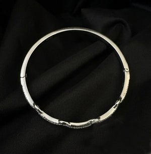 Eternal Interlocking Heart Sterling Silver Ladies Kada Eternal Interlocking Heart Sterling Silver Ladies Kada
