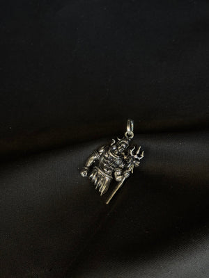 92.5 Sterling Silver Lord Shiva Pendant - Divine Strength & Blessings (Without Chain) 92.5 Sterling Silver Lord Shiva Pendant - Divine Strength & Blessings (Without Chain)