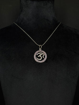 92.5 Sterling Silver Om Pendant - Spiritual Jewelry (Without Chain) 92.5 Sterling Silver Om Pendant - Spiritual Jewelry (Without Chain)