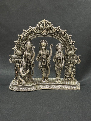 Silver Ram Darbar Murti featuring Sita, Ram, Laxman, and Hanuman Silver Ram Darbar Murti featuring Sita, Ram, Laxman, and Hanuman