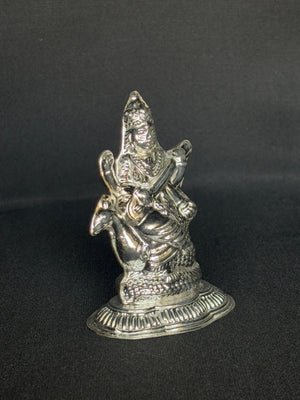 92.5 Sterling Silver Goddess Saraswati Idol 92.5 Sterling Silver Goddess Saraswati Idol