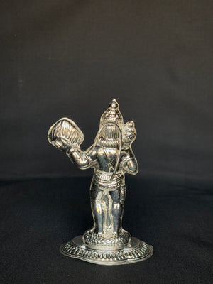 92.5 Sterling Silver Lord Hanuman Idol - Handcrafted Religious Sculpture 92.5 Sterling Silver Lord Hanuman Idol - Handcrafted Religious Sculpture