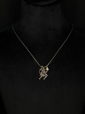 92.5 Sterling Silver Hanuman Carrying Mountain Pendant (Without Chain) 92.5 Sterling Silver Hanuman Carrying Mountain Pendant (Without Chain)