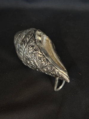 92.5 Sterling Silver Shankh (Conch Shell) - Decorative and Pooja Item 92.5 Sterling Silver Shankh (Conch Shell) - Decorative and Pooja Item