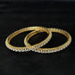 14K Yellow Gold Diamond Bangle Bracelets (Set of 2) , IGI Certified 4.32 ct Diamonds, 28.236g Net Gold