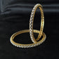 14K Yellow Gold Diamond Bangle Bracelets (Set of 2) , IGI Certified 4.32 ct Diamonds, 28.236g Net Gold