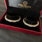 14K Yellow Gold Diamond Bangle Bracelets (Set of 2) , IGI Certified 4.17 ct Diamonds, 30.456g Net Gold