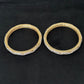14K Yellow Gold Diamond Bangle Bracelets (Set of 2) , IGI Certified 4.17 ct Diamonds, 30.456g Net Gold