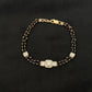 14K Gold Diamond Bracelet with Mangalsutra Chain , IGI Certified 0.43 ct Diamonds, 3.2g Net Gold