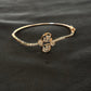 14K Gold Diamond Bangle , IGI Certified 0.62 ct Diamonds, 6.576g Net Gold