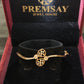 14K Gold Diamond Bangle , IGI Certified 0.62 ct Diamonds, 6.576g Net Gold